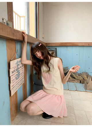 strawberry knit Top