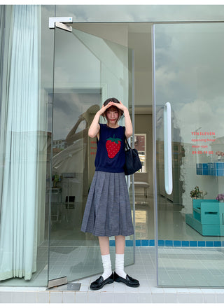 strawberry knit Top