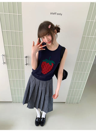 strawberry knit Top