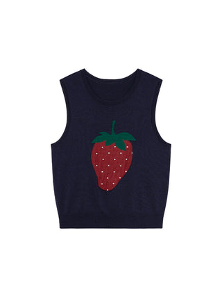 strawberry knit Top