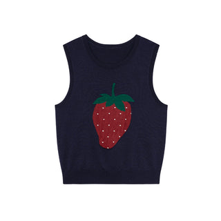 strawberry knit Top
