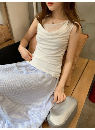patch lace camisole