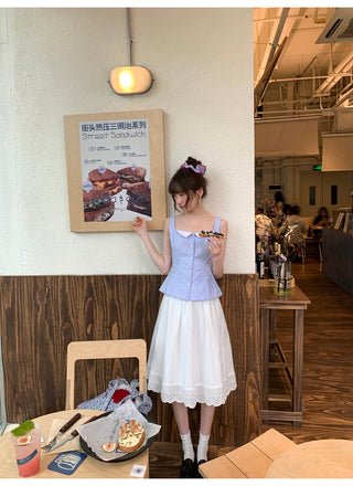 blue striped camisole