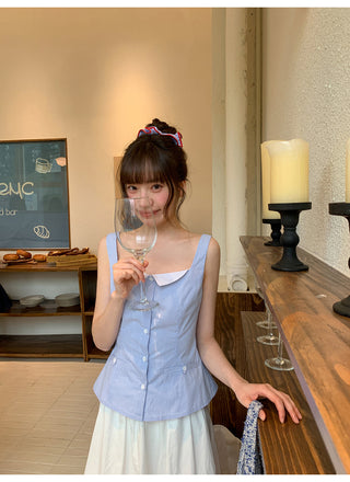blue striped camisole