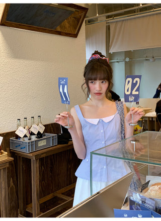 blue striped camisole