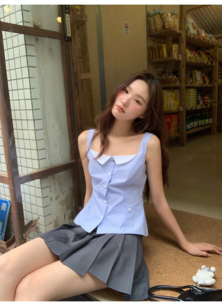 blue striped camisole