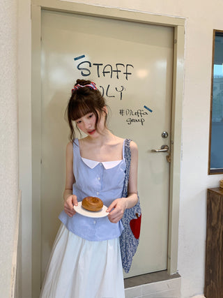 blue striped camisole