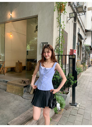 blue striped camisole