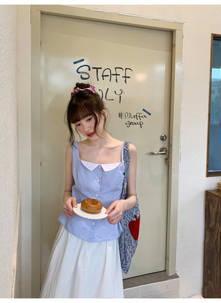 blue striped camisole