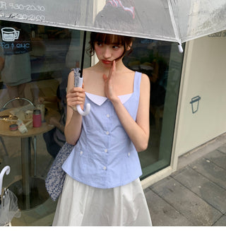 blue striped camisole