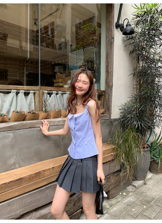 blue striped camisole