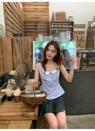 blue striped camisole