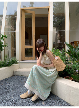 bow sleeveless blouse