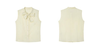 bow sleeveless blouse