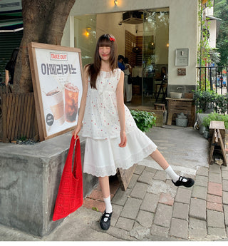white floral camisole