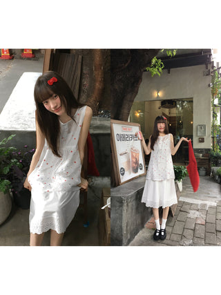 white floral camisole