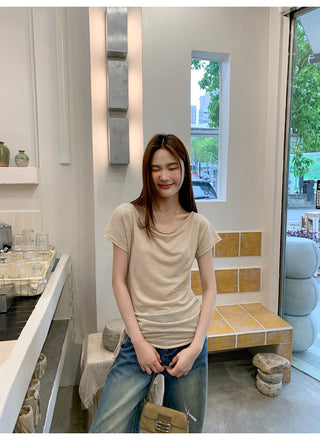big neckline Top