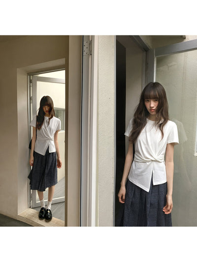 white slim Top