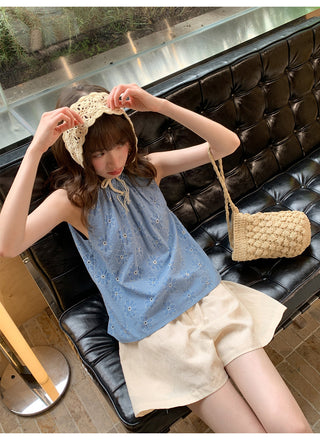 cross embroidered top
