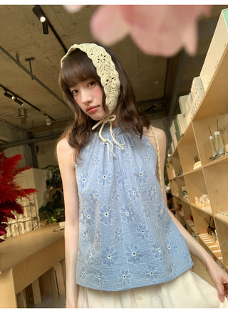 cross embroidered top