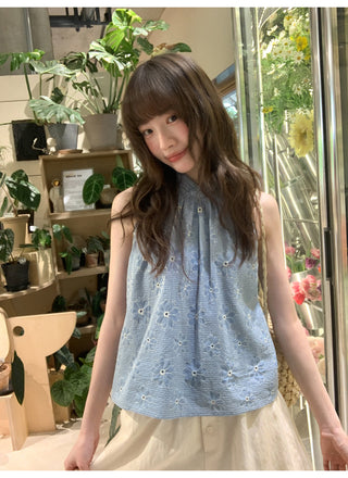 cross embroidered top