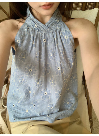 cross embroidered top