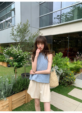 cross embroidered top