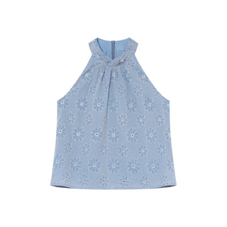 cross embroidered top