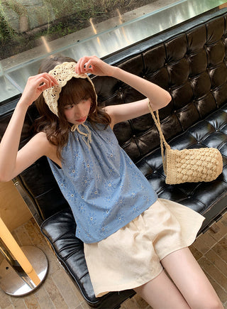 cross embroidered top