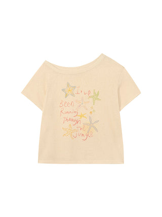 oblique print Top