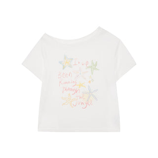 oblique print Top