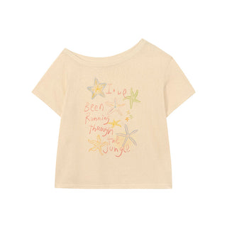 oblique print Top