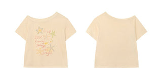 oblique print Top