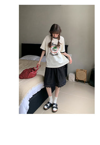 contrast color Top