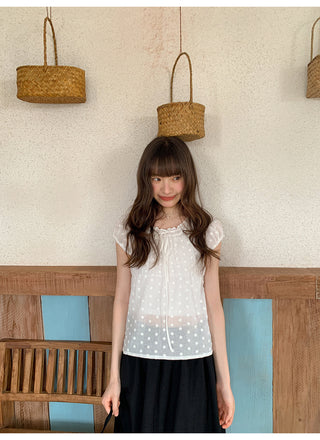lace dot shirt