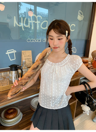 lace dot shirt