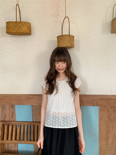 lace dot shirt