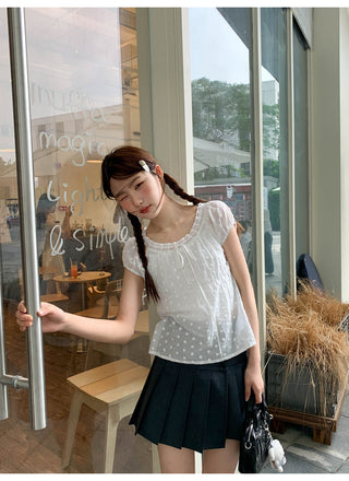lace dot shirt