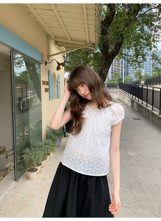 lace dot shirt