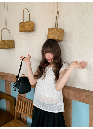 lace dot shirt