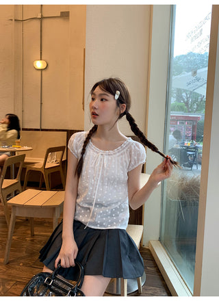 lace dot shirt