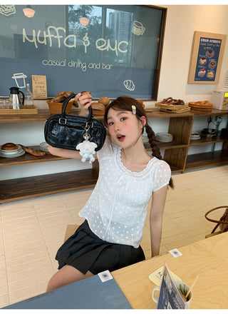 lace dot shirt