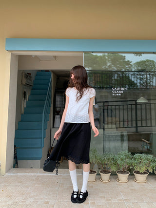 lace dot shirt