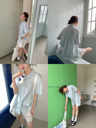 lapel casual shirt