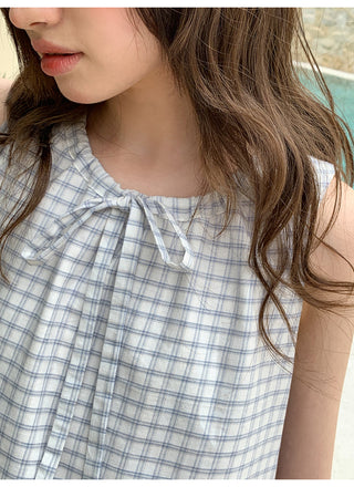 plaid sling Top