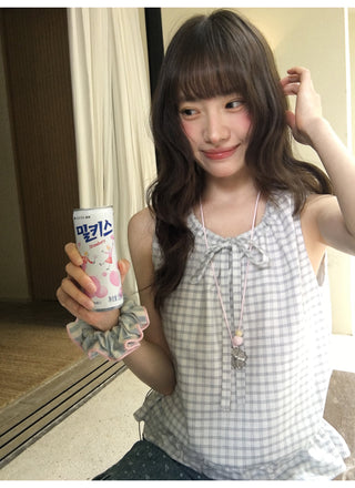 plaid sling Top