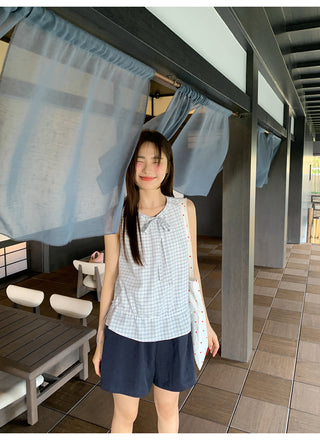 plaid sling Top