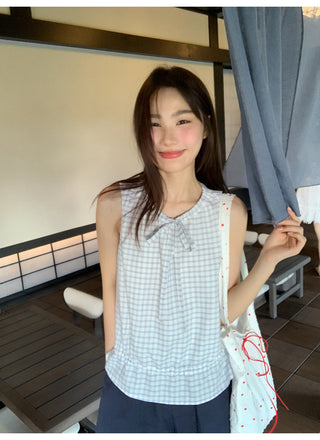 plaid sling Top