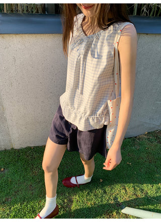 plaid sling Top