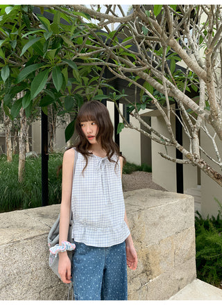 plaid sling Top